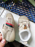 G.DUCKKIDS小黃鴨春秋款寶寶學(xué)步鞋英倫風(fēng)軟底防滑防掉嬰兒飛織襪子鞋6個(gè)月1 冬季[卡其]_B款 24 /25(鞋內長(cháng)14.5cm) 曬單實(shí)拍圖