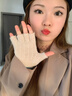 途尊半指手套女秋冬季保暖加絨防寒可愛(ài)騎行學(xué)生針織毛線(xiàn)露指半截無(wú)指 灰色【半指手套】保暖加絨防寒 曬單實(shí)拍圖