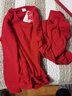 恒源祥【本命年100%純棉V領(lǐng)】秋衣秋褲男紅色棉毛衫薄保暖內衣套裝秋冬 曬單實(shí)拍圖