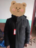 西克米里棉服男冬季中老年可脫卸連帽保暖加厚爸爸棉衣外套休閑棉襖男裝 2385黑色 3XL（140-155斤） 曬單實(shí)拍圖
