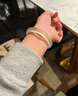 在野高冰種高透荔枝凍瑪瑙手鐲女款寬圓條玉髓鐲子送老婆女友生日禮物 58~59高貨質(zhì)感10~12 曬單實(shí)拍圖