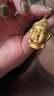 中國黃金（CHINA GOLD）佛頭黃金吊墜女款足金大日如來(lái)佛祖項鏈中秋節生日禮物送媽媽女友 佛頭吊墜【默認黑繩】約4.3g 曬單實(shí)拍圖