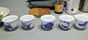 瓷都窯火景德鎮陶瓷蘭品茗杯 手繪青花瓷功夫茶杯子茶具白瓷茶盞碗小單杯 蘭款【60ML】 曬單實(shí)拍圖