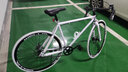 SANGPU公路自行車(chē)成人單速實(shí)心胎死飛騎行自行車(chē)單車(chē)男女學(xué)生活飛賽車(chē) 40刀-白黑色 26寸 曬單實(shí)拍圖