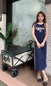 Teenie Weenie小熊女裝春夏休閑運動無袖圓領(lǐng)背心基礎(chǔ)款長款連衣裙 煤灰色 M 曬單實拍圖