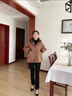 恒源祥女裝 婆婆媽秋冬裝連帽寬松棉服2025年新款中年女裝夾棉外套休閑 咖色加絨 L 建議100斤-115斤以?xún)?曬單實(shí)拍圖