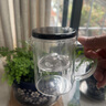 尚明飄逸杯泡茶壺過濾加厚玻璃泡茶器小容量泡茶具耐熱可拆洗玲瓏杯 黑色蓋 350ml 曬單實拍圖