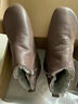 啄木鳥(niǎo)冬季真皮毛一體加厚保暖高幫大棉女鞋防滑平軟牛筋底雪地短靴 咖色 （有色差慎拍） 38 曬單實(shí)拍圖