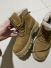 駱駝（CAMEL）加絨保暖增高厚底休閑戶(hù)外高幫雪地靴男士 G14W136663 土黃 41  曬單實(shí)拍圖