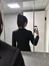 威世品秋季高端小西裝套裝女新款職業(yè)裝休閑西服外套通勤面試正裝工作服 黑色(西裝+闊腿褲) XL 曬單實拍圖