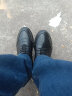 老人头（LAORENTOU）休闲鞋男鞋耐滑运动板鞋男士透气韩版户外皮鞋 A20111 黑色 40 实拍图
