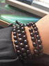 QMXD黑檀木手串珠子手鏈手持佛珠戴脖子108顆念珠多圈文玩女士紫光檀 黑檀木手串6mm 曬單實(shí)拍圖