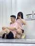 從心睡衣情侶裝一男一女純棉情侶睡衣夏季短袖短褲薄款家居服兩件套裝 25029-26022 L 男+M女 曬單實(shí)拍圖