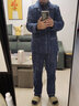 從心純棉睡衣男長(cháng)袖秋季中青年家居服男士睡衣春天休閑款式居家服套裝 E 1920 XL 男 (高175-180重140-160斤) 曬單實(shí)拍圖