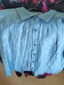 經(jīng)典故事（JANE STORY）高端長(cháng)袖收腰襯衫女秋季2025新款上衣藍色襯衣薄款萊賽爾天絲小衫 淺藍綠 L 曬單實(shí)拍圖
