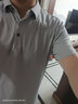 布先生夏季涼感絲光棉短袖男士polo衫商務(wù)休閑上衣純色衣服翻領(lǐng)打底男裝 淺灰色 L (175) 曬單實拍圖
