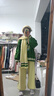 森女部落原創(chuàng  )小王子聯(lián)名毛衣V領(lǐng)寬松慵懶風(fēng)針織衫男女同款冬 綠色毛衣（單品）（單件） M 曬單實(shí)拍圖