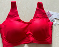 華歌爾藍標小懶貓美拉德色系3D軟支撐內衣無(wú)鋼圈小胸聚攏收副乳文胸3502 (背心款)元氣正紅 M 曬單實(shí)拍圖