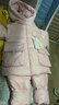 寶寶嬰兒童羽絨服一歲男寶女加厚0-1-3歲分體短外套兩件套裝2025 2209粉色上衣+背帶褲 90 (請(qǐng)勿貪大 建議身高85-95cm) 曬單實(shí)拍圖