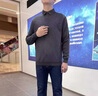 羅蒙（ROMON）假兩件加絨加厚毛衣男士冬季寬松休閑保暖中年羊毛衣打底衫 藍(lán)色 XL 建議130-150斤 曬單實(shí)拍圖