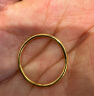 周大福母亲节礼物 婚嫁素圈黄金戒指(工费120) 20号 约2.1g EOF1 实拍图