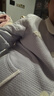 嫚熙（EMXEE）秋冬莫代爾空氣棉孕婦哺乳月子服家居服 北極藍(lán)-兩件套 XL【三層空氣夾棉，柔軟防靜電】 曬單實拍圖