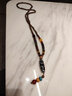 皕寶樓簡(jiǎn)約百搭民族風(fēng)毛衣鏈長(cháng)款佛珠項鏈男女復古高檔木質(zhì)棉麻配飾掛件 黑白九眼天珠 木珠鏈 曬單實(shí)拍圖
