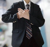 聲猴日系學(xué)院風(fēng)dk制服西服套裝男寬松痞帥春秋jk學(xué)生班服徽章西裝外套 黑西服+白襯衫+黑西褲【三件套】 XL 曬單實拍圖