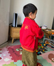 M.Latin/馬拉丁童裝兒童外套春裝新款男女童大童新年紅拼接棒球領(lǐng)夾克 大紅 110 曬單實(shí)拍圖