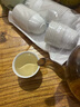 中麒一次性功夫茶杯帶收納架60ml耐熱稻殼品茶喝茶試飲杯品茗杯子 升級加厚 米白色【50個(gè)裝】耐熱 曬單實(shí)拍圖