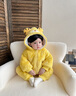 七樂(lè )豆嬰兒連體衣服冬季棉衣棉服夾棉加絨加厚寶寶小月齡棉襖冬裝外出服 黃色 73cm 曬單實(shí)拍圖