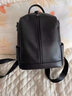 KINSTRDZ頭層牛皮雙肩包包女2025新款真皮防盜背包通勤大容量送女友禮物 黑色 曬單實(shí)拍圖