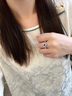 黛米 曉星塵 藍寶石戒指高級感彩寶S925銀開(kāi)口戒圈中秋節禮物 曬單實(shí)拍圖