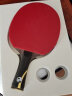 红双喜DHS狂飚 王励勤礼盒装乒乓球拍 双面反胶皮 横拍/长柄 含拍套 实拍图