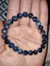 楚薇薇珍藏級海藍寶石手鏈女星光貓眼星空魔鬼藍冰透藍水晶手串男 魔鬼藍精品級6.3編號03493(一物 曬單實(shí)拍圖