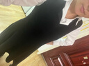 sdeer圣迪奧冬季保暖舒適女裝休閑V領(lǐng)高腰拉鏈A字收腰撞色印花無袖連衣裙S20481224 黑色/91 L 170 曬單實(shí)拍圖