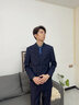 吉約蒙（G·MONS）澳洲羊毛西服套裝男士藏青色雙排扣結(jié)婚伴郎商務(wù)正裝西裝整套男 0671藏青色【上衣+褲子】 48 曬單實拍圖
