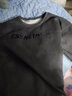 鹿凌青春秋季長(cháng)袖T恤男寬松麂皮絨上衣服衛衣男女情侶青少年冬季打底衫 E02黑色 常規 2XL （133-148斤） 曬單實(shí)拍圖