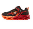 Skechers斯凱奇童鞋男童閃燈鞋秋季休閑運(yùn)動(dòng)鞋兒童開(kāi)關(guān)發(fā)光潮鞋400103L 黑色/紅色/BKRD 34 曬單實(shí)拍圖