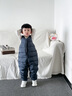 雅鹿2025新款兒童羽絨背帶褲外穿嬰幼兒寶寶幼童加厚連體褲保暖羽絨褲 藏藍色 120cm 曬單實(shí)拍圖