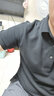 十如仕短袖polo衫男【華夫格】春夏季t恤透氣吸濕速干翻領(lǐng)通勤休閑  P24 黑色 M 曬單實(shí)拍圖