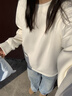 棉的美學(xué)400G加厚銀狐絨重磅圓領(lǐng)寬松套頭衛衣男百搭休閑保暖長(cháng)袖外套 「絨絨無(wú)限暖」云白 M 「推薦95-120斤」 曬單實(shí)拍圖