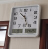 北极星 挂钟14英寸万年历温湿度计创意客厅日历挂表钟表白双液晶 实拍图