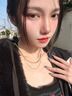 LAST KISS雙層蛇骨鏈項鏈925銀女高級設計感輕奢鎖骨頸鏈送女友情人節禮物 S925銀雙層蛇骨鏈銀色 曬單實(shí)拍圖