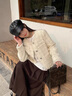 麥檬MM24春商場同款經(jīng)典羊毛亮絲閃蔥小香風(fēng)外套女5F1211361 米白5F1211361 M 曬單實拍圖