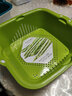 茶花茶花洗菜盆時(shí)尚濾水篩兩用果蔬瀝水篩瀝水籃濾水筐水果盤(pán)隨機色 綠色 1個(gè) 7L 1160大號 曬單實(shí)拍圖