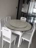 初屋 餐桌 实木岩板餐桌现代简约大理石餐桌椅组合可伸缩折叠吃饭桌子 1.2米全白色【12MM雪山白】 一桌六椅 实拍图