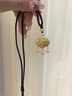 老鳳祥黃金吊墜平安鎖足金福字鈴鐺金鎖長命鎖項(xiàng)鏈七夕情人禮物送女朋友 如意平安鎖吊墜【默認(rèn)黑繩】 約3.4g 曬單實(shí)拍圖