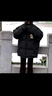燦圖美式加厚棉服女秋冬季新款慵懶風保暖立領棉襖休閑寬松外套情侶裝 黑色 L 【建議100斤到115斤】 曬單實拍圖