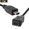 CY 迷你USB公對母 延長線 MINI B T口5PIN轉接線車載延長線MINI USB公對母延長線90度彎頭MINI USB線 直頭 0.5M 曬單實拍圖